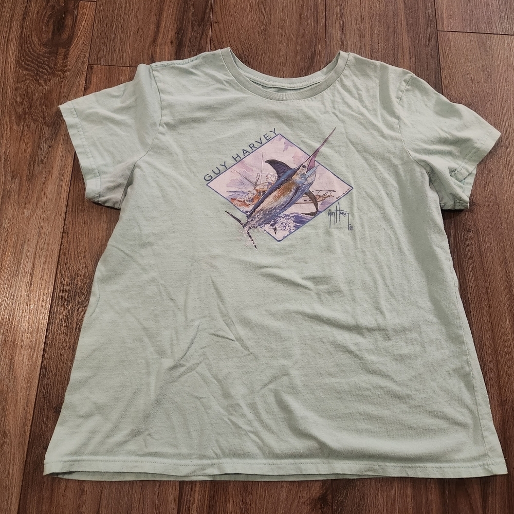Guy Harvey Mint Green Graphic Tee
